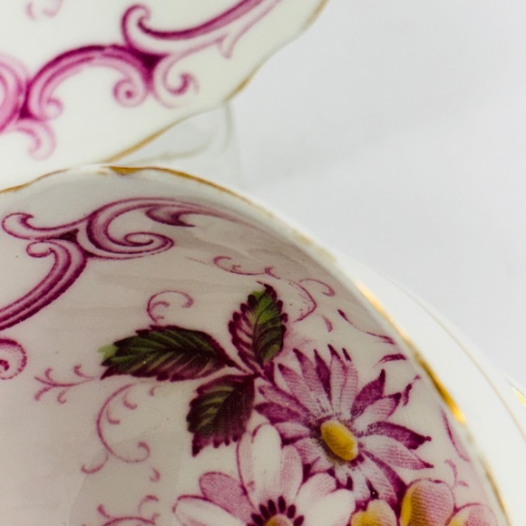 Paragon Double Warrant Tea Cup & Saucer Floral Multi Color England Gold Trim Vtg - Picture 6 of 15